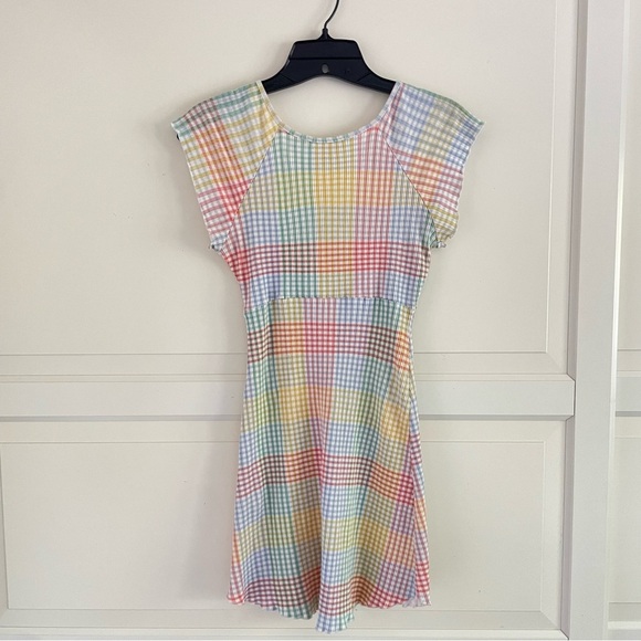 LoveShackFancy kids rainbow plaid dress 37960 - Picture 2 of 8